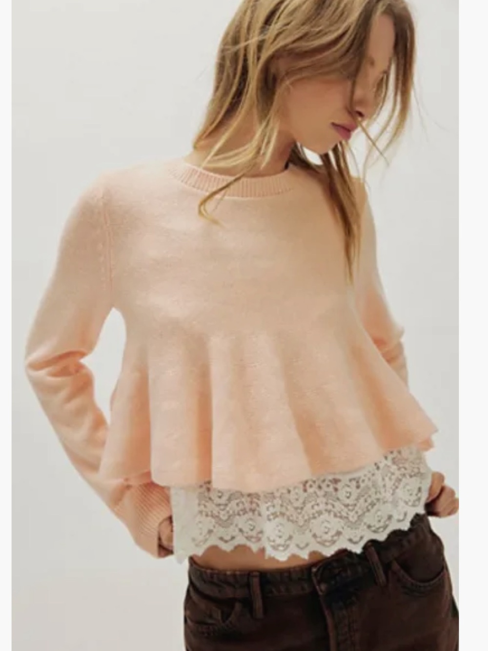 NWOT size Medium Free People Babydoll SoftSpun Sweater